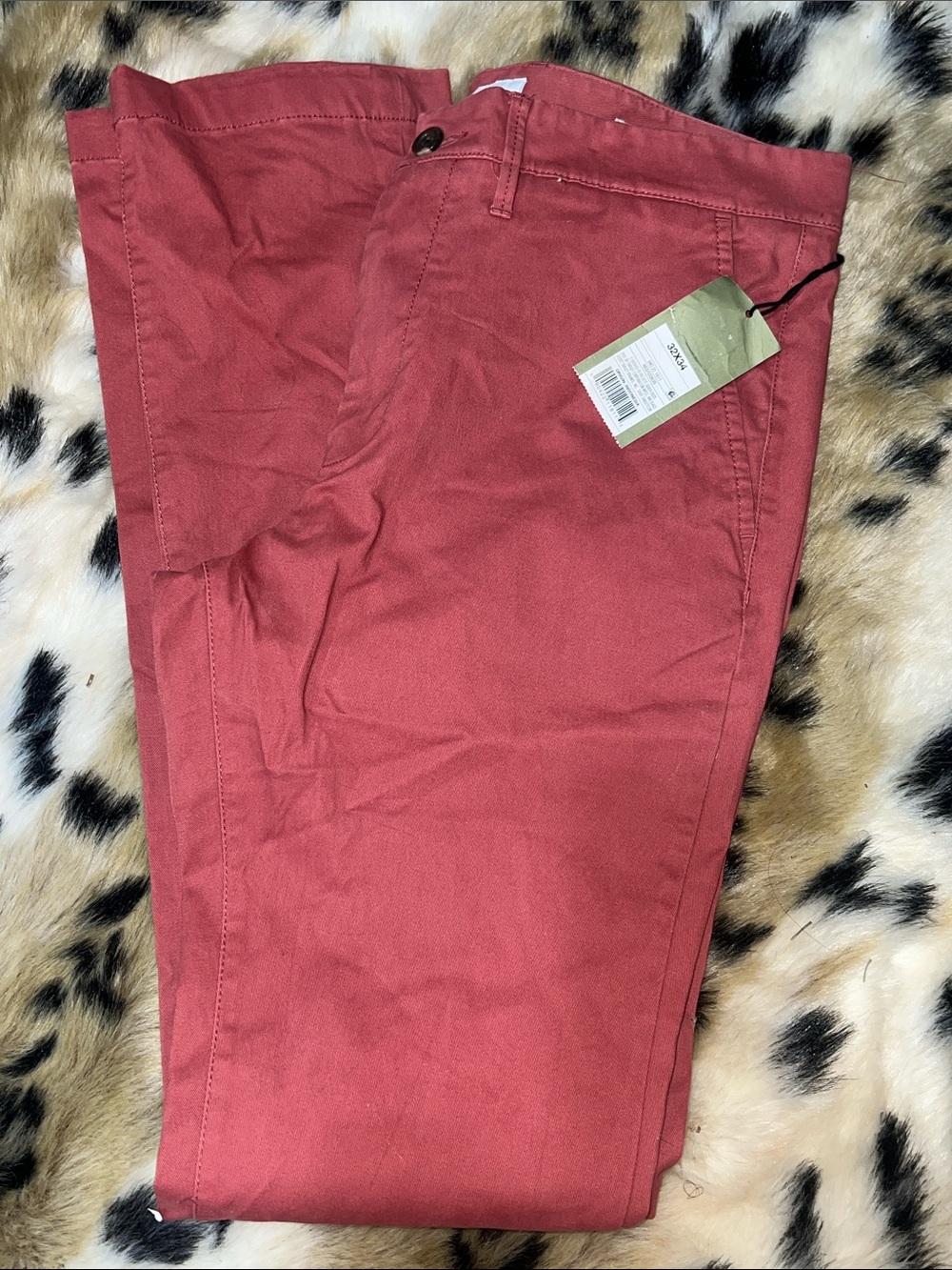 Men's Rust Red Chino Pants 32/34